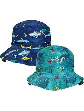 Plouf! Bob de plage Anti-UV réversible - Garçons