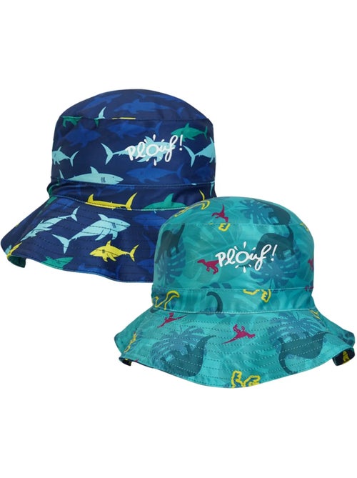 Plouf! Bob de plage Anti-UV réversible - Garçons - Kiabi