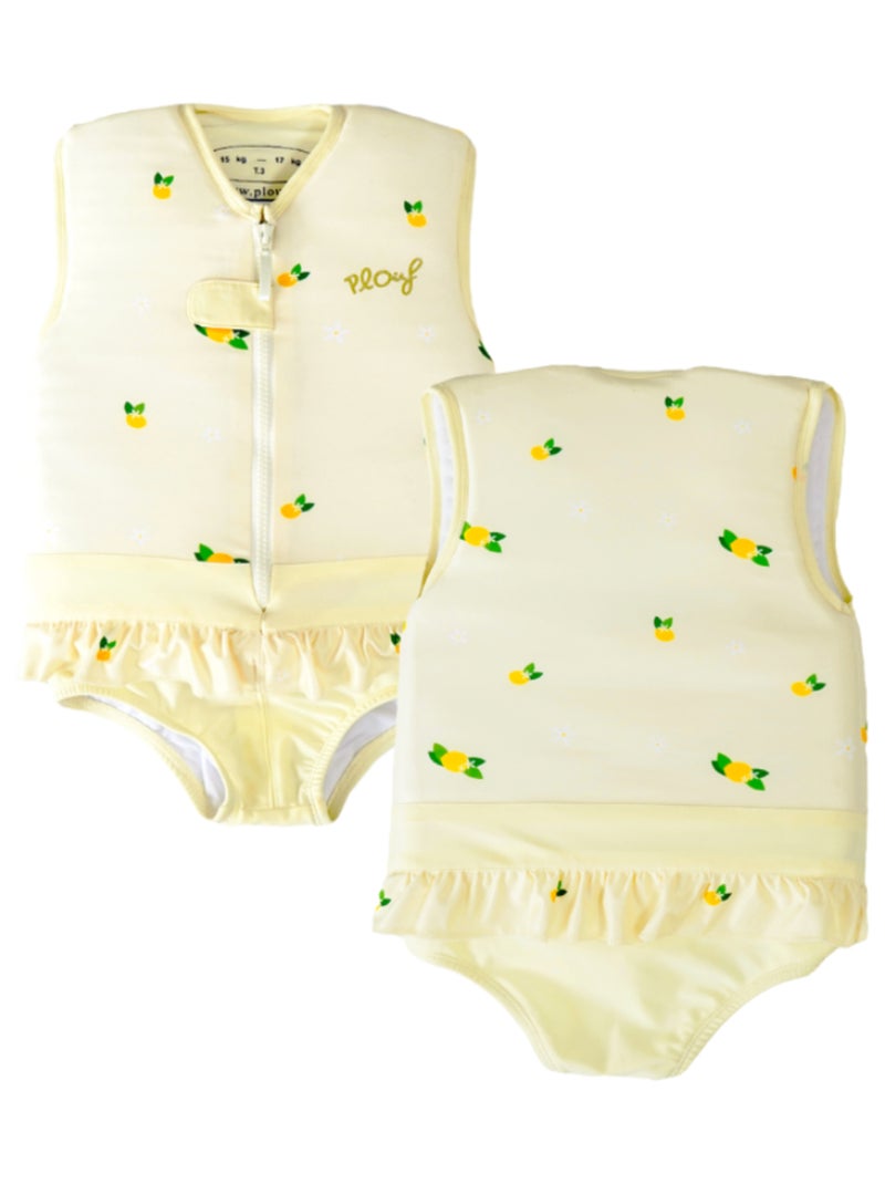 Plouf! Maillot de Bain Agrume Enfant avec Flotteurs Jaune - Kiabi