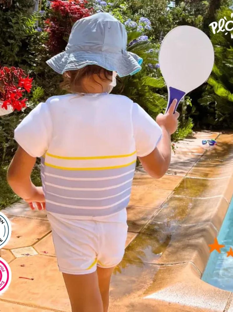 Plouf! Maillot de Bain Corsaire Enfant avec Flotteurs - Accessoire de Natation Fille Blanc - Kiabi