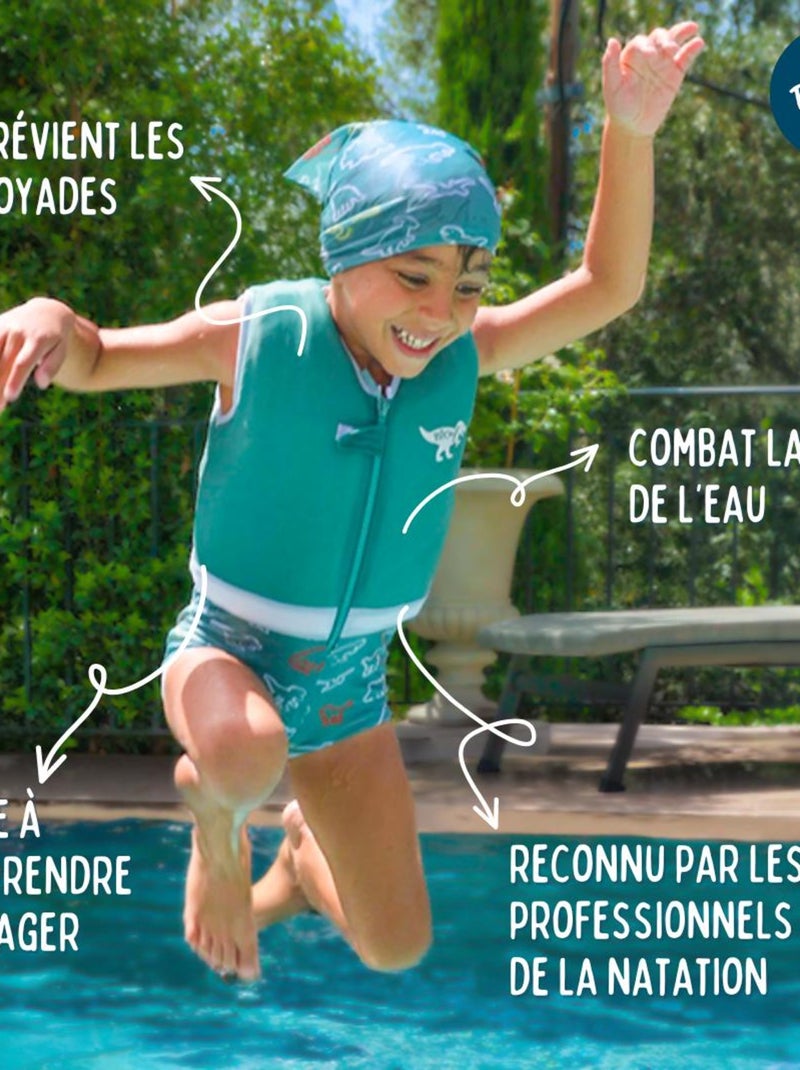 Plouf! Maillot de Bain Corsaire Enfant avec Flotteurs - Accessoire de Natation Fille Blanc - Kiabi