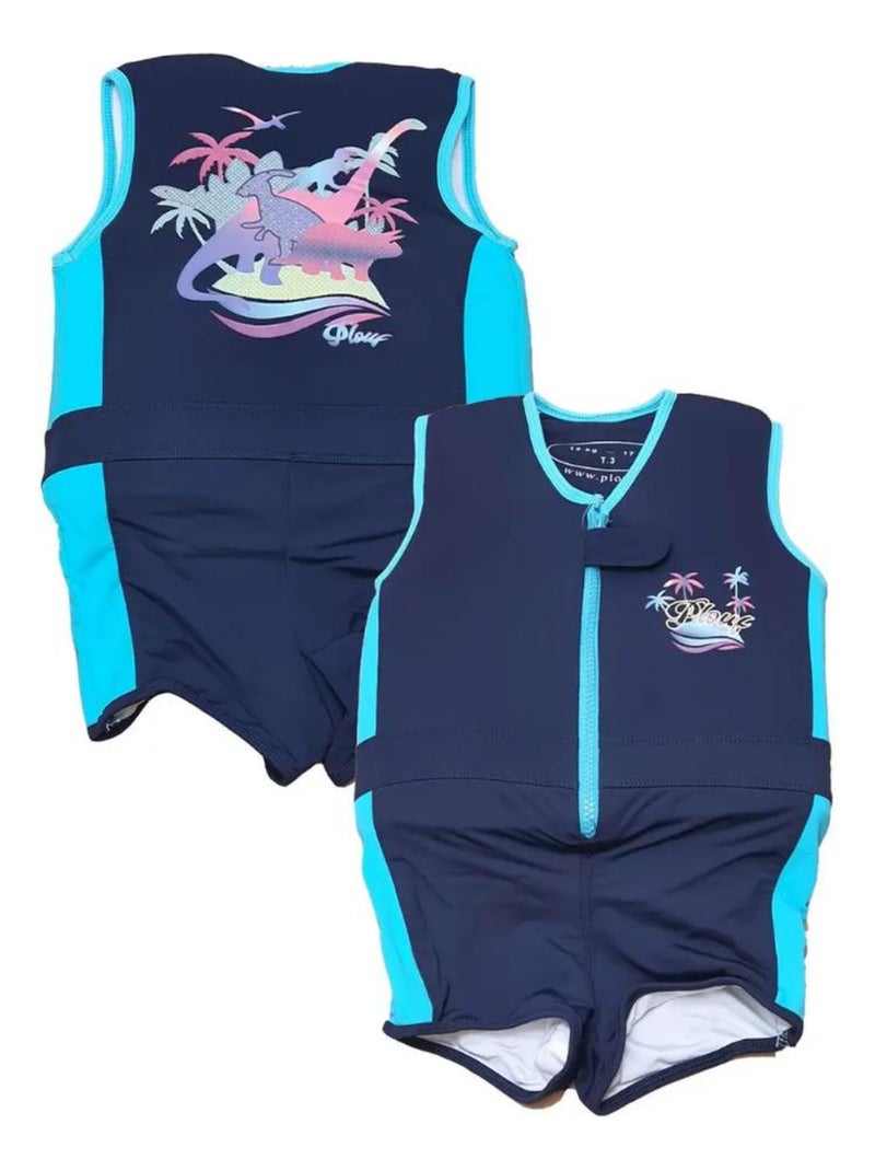 Plouf! Maillot de Bain Dino Island Enfant avec Flotteurs - Accessoire de Natation Garçon Bleu - Kiabi