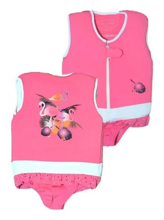 Plouf! Maillot de Bain Flamingo Enfant avec Flotteurs - Accessoire de Natation Fille