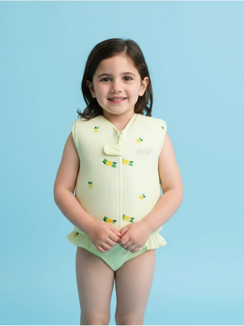Plouf! Maillot de bain flottant Enfant - Agrume Jaune - Kiabi
