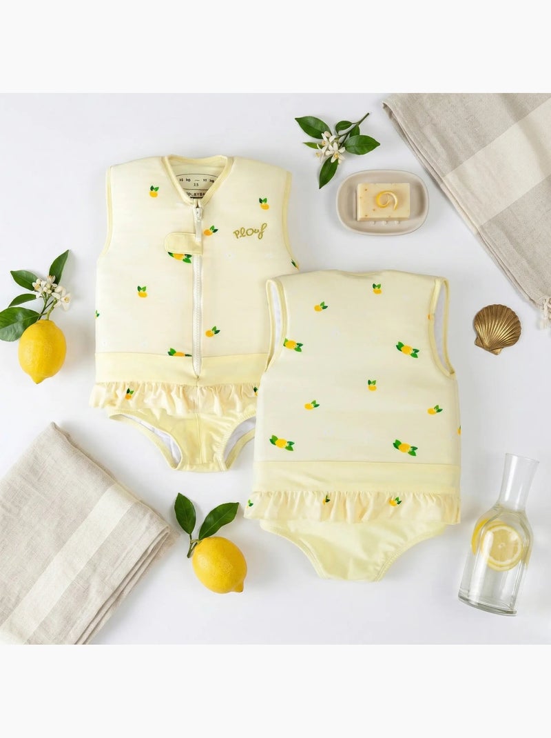 Plouf! Maillot de bain flottant Enfant - Agrume Jaune - Kiabi