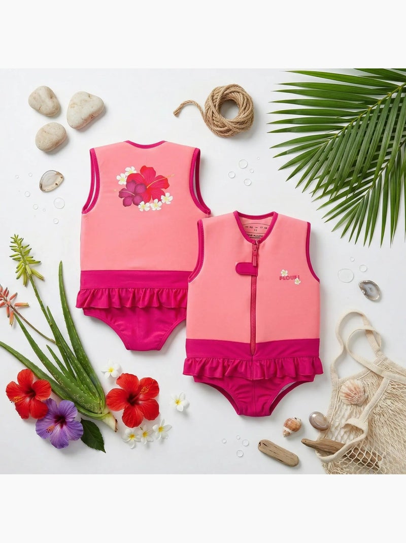 Plouf! Maillot de bain flottant Enfant - Aloha Rose - Kiabi