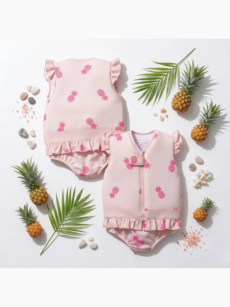 Plouf! Maillot de bain flottant Enfant - Ananas Beige - Kiabi