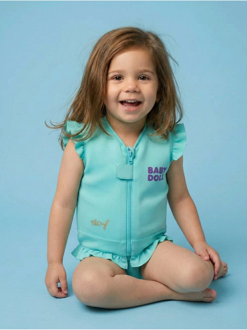 Plouf! Maillot de bain flottant Enfant - Baby Doll Bleu turquoise - Kiabi