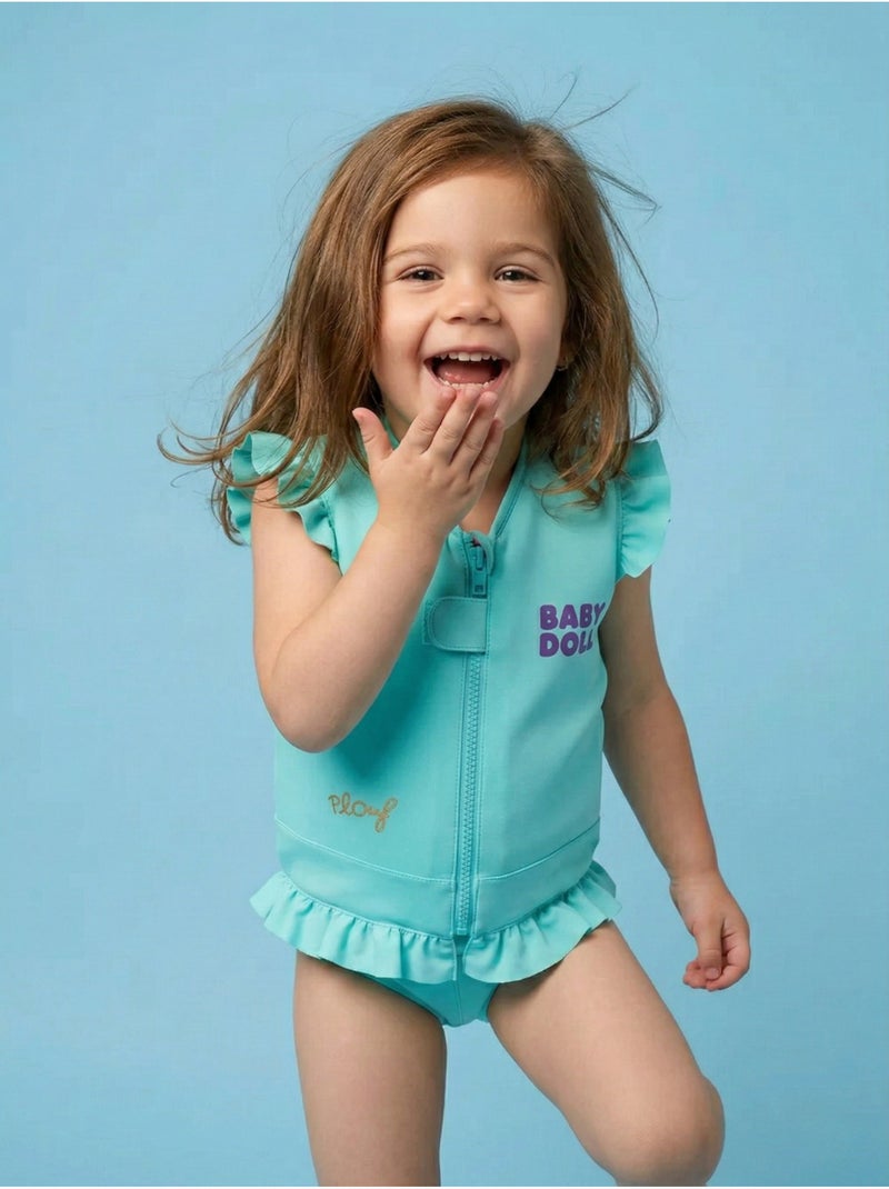 Plouf! Maillot de bain flottant Enfant - Baby Doll Bleu turquoise - Kiabi