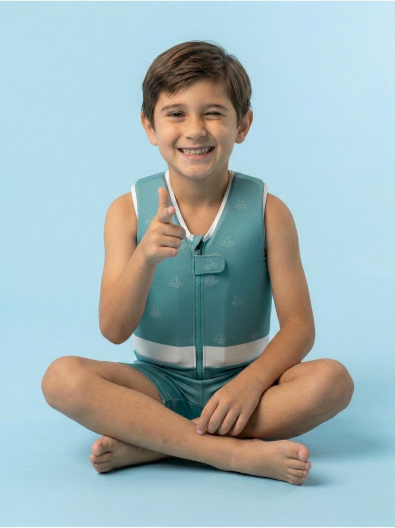 Plouf! Maillot de bain flottant Enfant - Baby Shark Vert - Kiabi