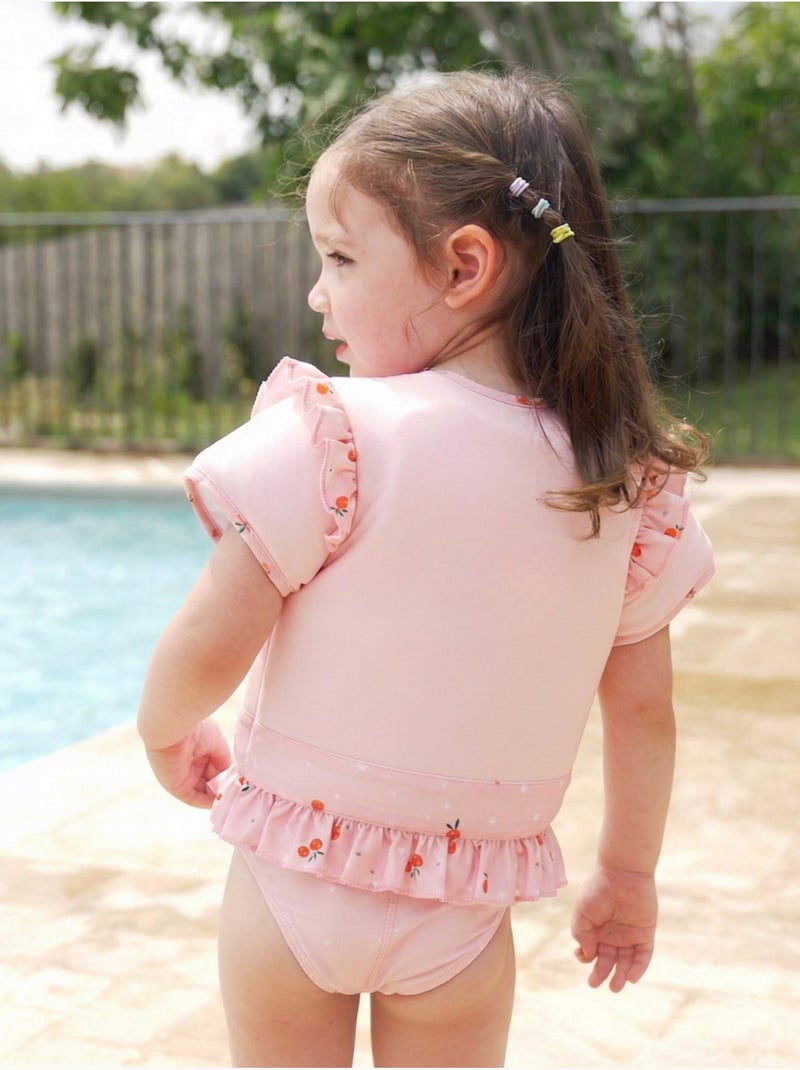 Plouf! Maillot de bain flottant Enfant - Clemousse Orange clémentine - Kiabi
