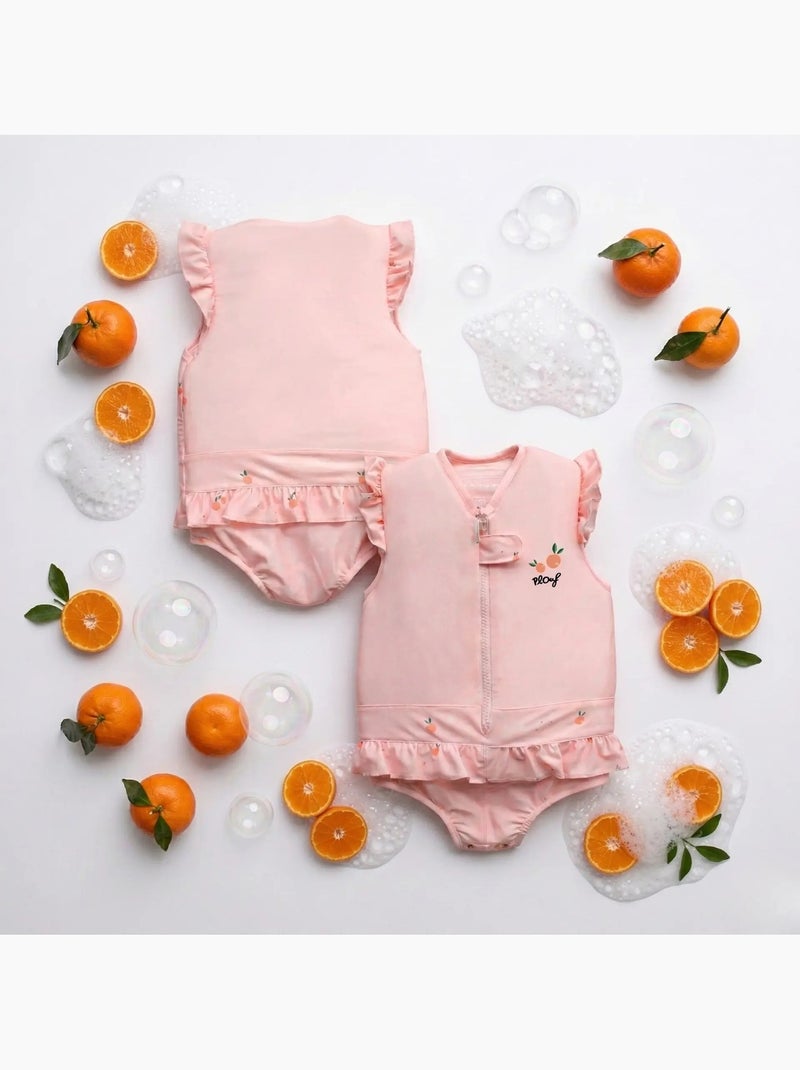 Plouf! Maillot de bain flottant Enfant - Clemousse Orange clémentine - Kiabi