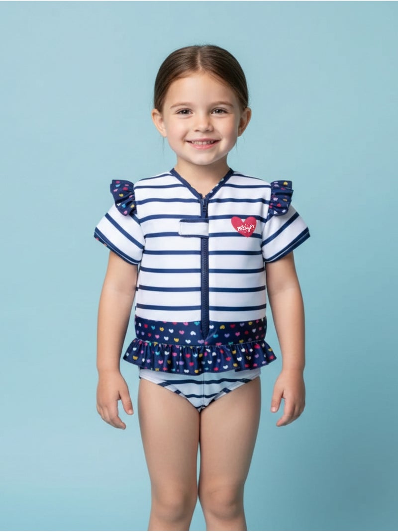 Plouf! Maillot de bain flottant Enfant - Coeur Blanc - Kiabi