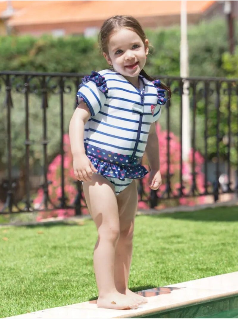 Plouf! Maillot de bain flottant Enfant - Coeur Blanc - Kiabi