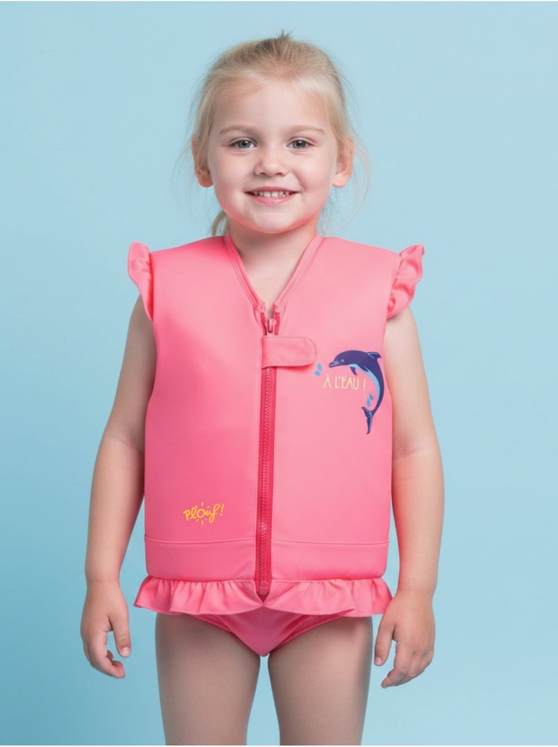 Plouf! Maillot de bain flottant Enfant - Dauphin Rose - Kiabi