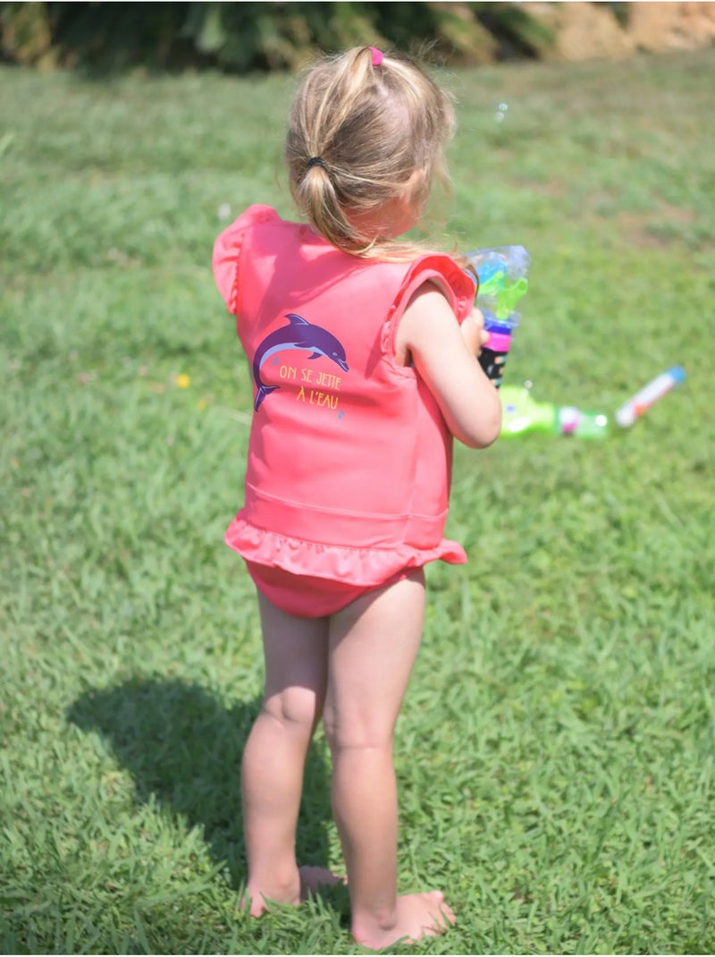 Plouf! Maillot de bain flottant Enfant - Dauphin Rose - Kiabi