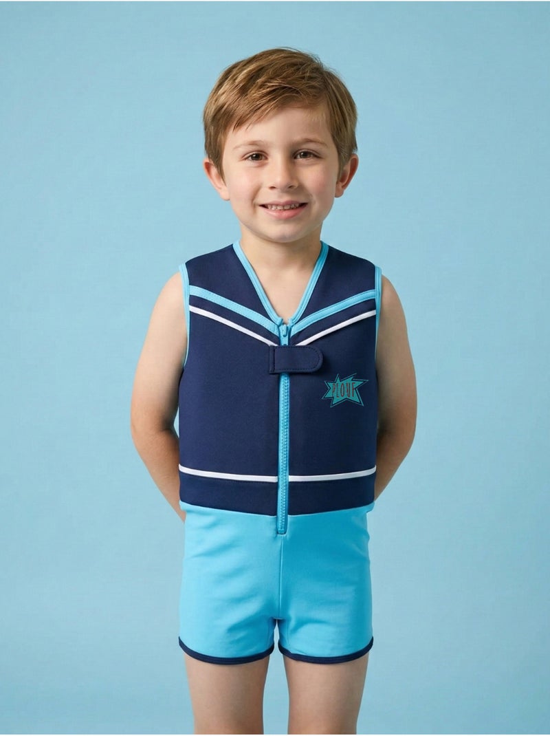 Plouf! Maillot de bain flottant Enfant - Dino Bleu - Kiabi