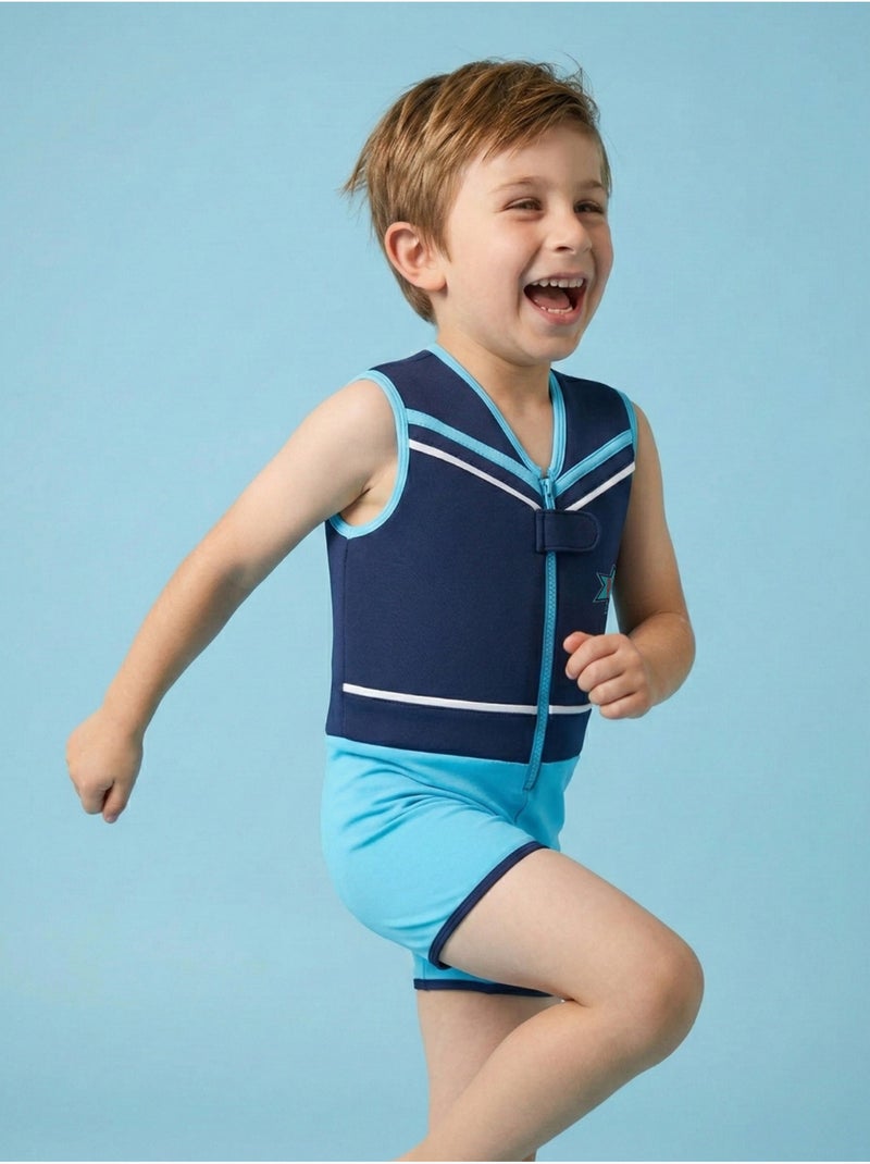 Plouf! Maillot de bain flottant Enfant - Dino Bleu - Kiabi