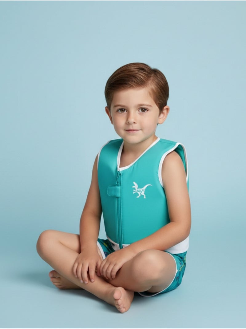 Plouf! Maillot de bain flottant Enfant - Dinosaurus Vert - Kiabi