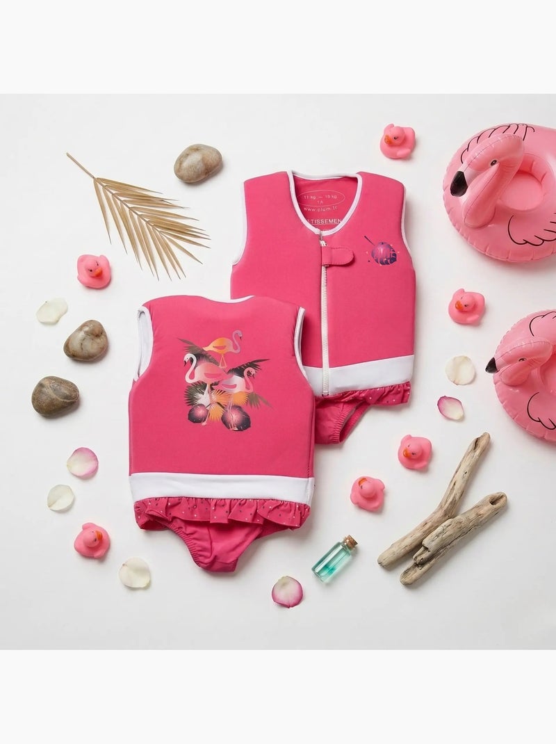 Plouf! Maillot de bain flottant Enfant - Flamingo Rose fushia - Kiabi