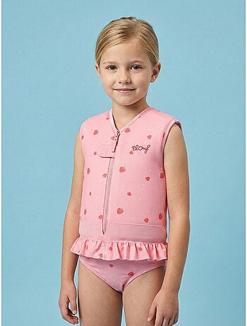 Plouf! Maillot de bain flottant Enfant - Fraise