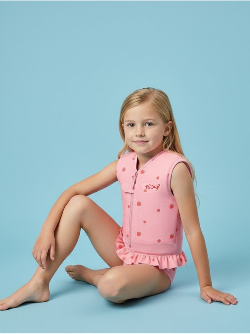 Plouf! Maillot de bain flottant Enfant - Fraise Rose - Kiabi