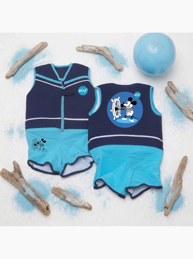 Plouf! Maillot de bain flottant Enfant - Funny Bleu Noir Blanc - Kiabi