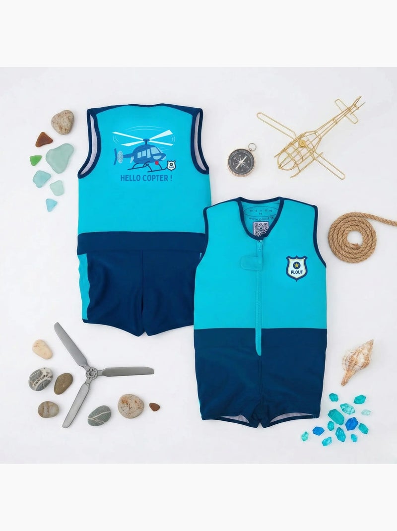 Plouf! Maillot de bain flottant Enfant - Hélico Bleu - Kiabi