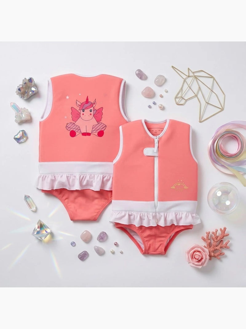 Plouf! Maillot de bain flottant Enfant - Licorne Rose - Kiabi