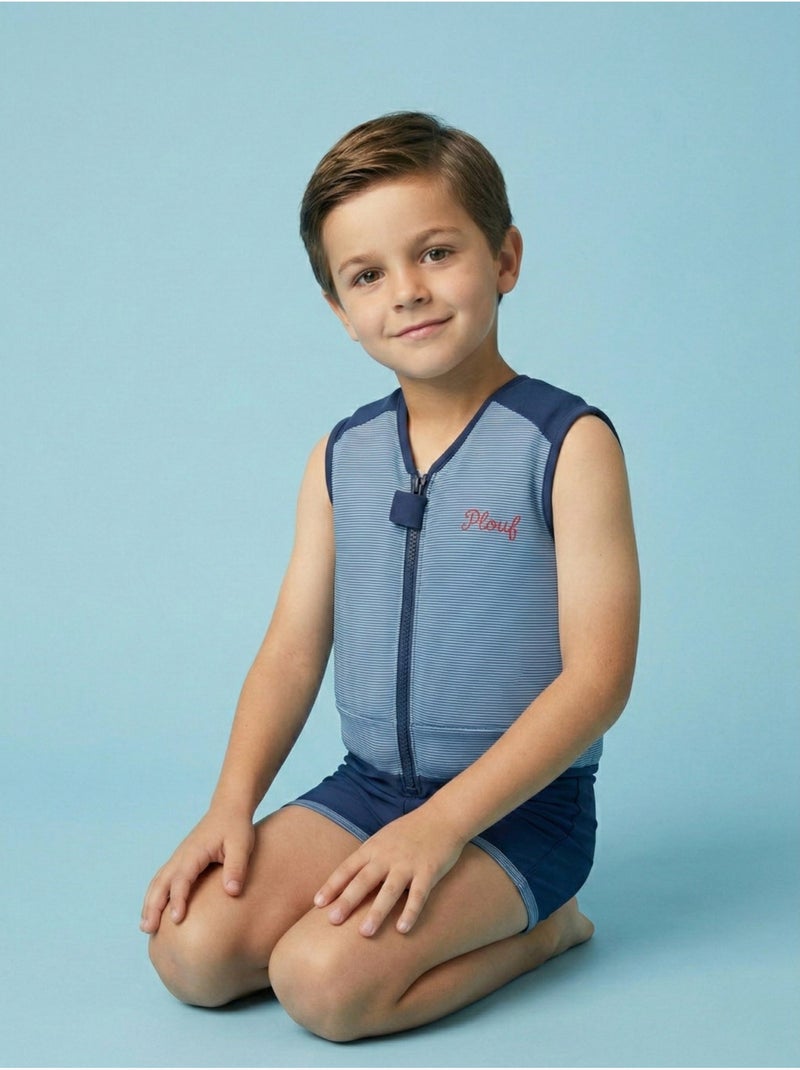 Plouf! Maillot de bain flottant Enfant - Majorque Bleu Blanc - Kiabi