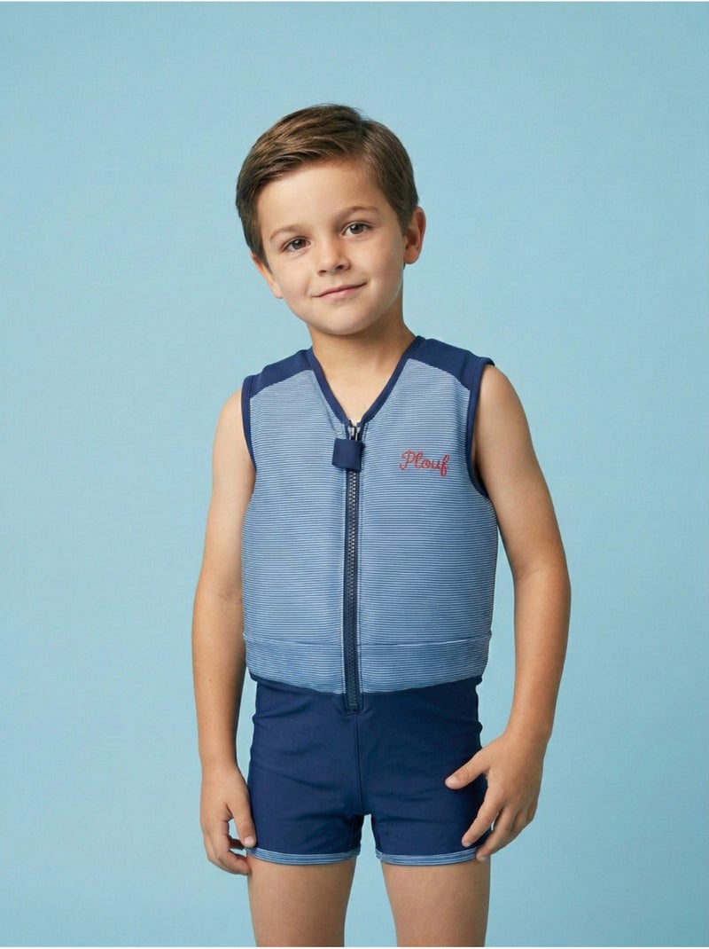 Plouf! Maillot de bain flottant Enfant - Majorque Bleu Blanc - Kiabi