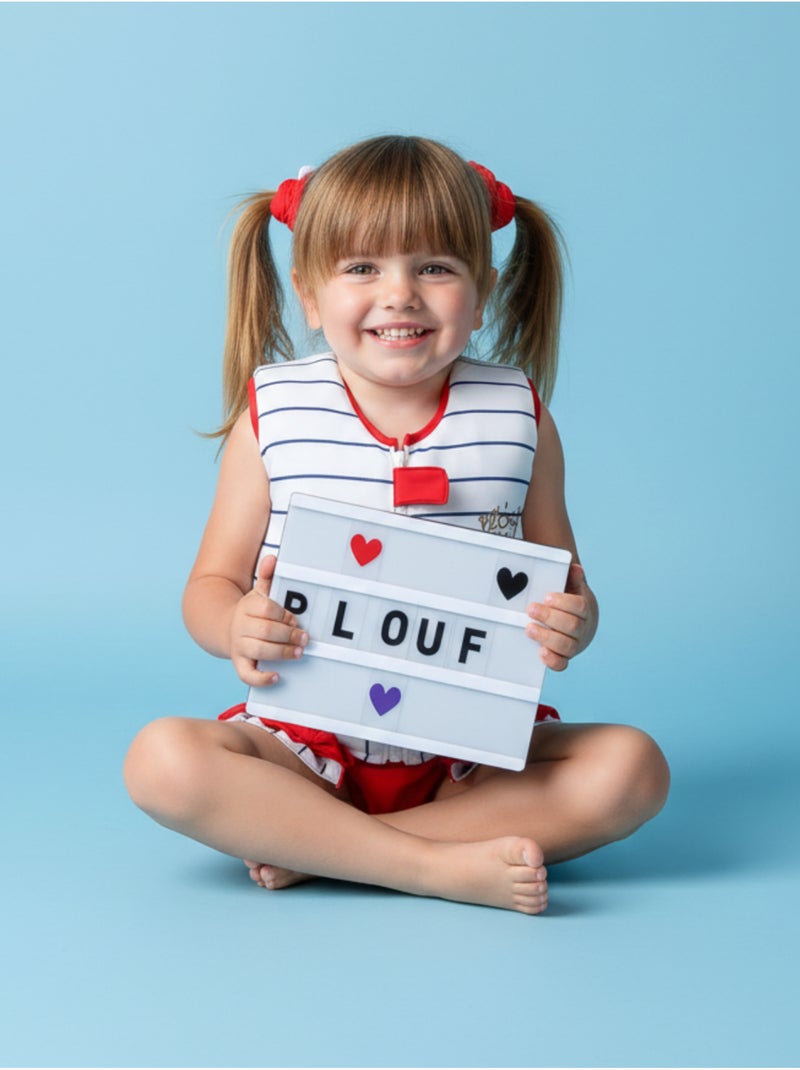 Plouf! Maillot de bain flottant Enfant - Marinette Blanc - Kiabi