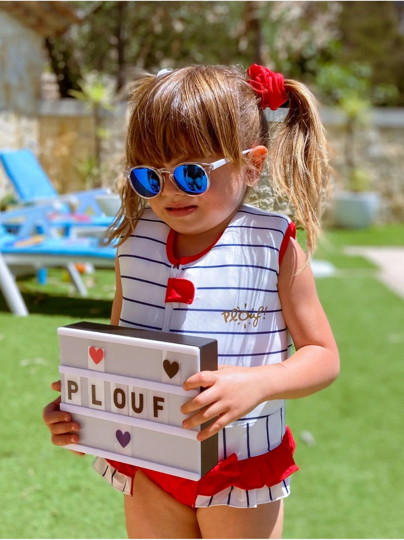 Plouf! Maillot de bain flottant Enfant - Marinette Blanc - Kiabi