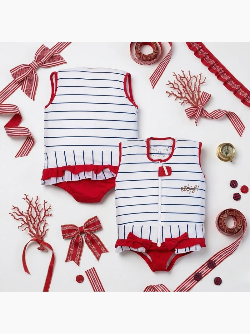 Plouf! Maillot de bain flottant Enfant - Marinette Blanc - Kiabi