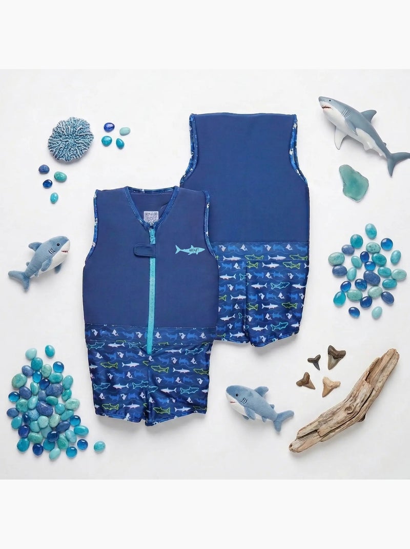 Plouf! Maillot de bain flottant Enfant - Megalodon Bleu marine - Kiabi