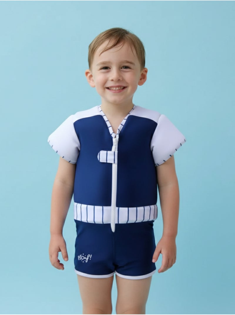Plouf! Maillot de bain flottant Enfant - Moussaillon Bleu - Kiabi