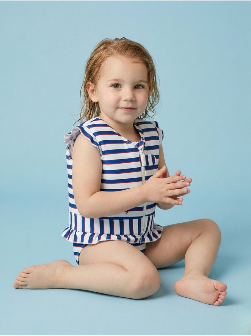 Plouf! Maillot de bain flottant Enfant - Neo Blanc Bleu - Kiabi