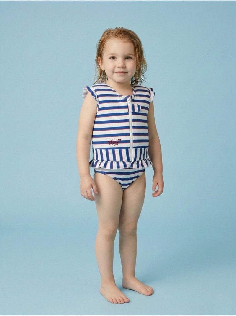 Plouf! Maillot de bain flottant Enfant - Neo Blanc Bleu - Kiabi