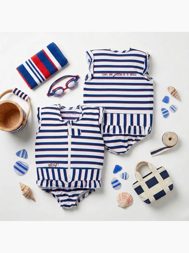 Plouf! Maillot de bain flottant Enfant - Neo Blanc Bleu - Kiabi
