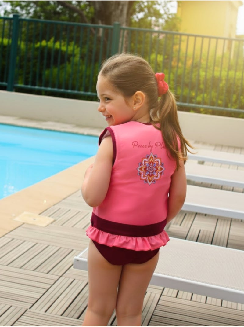 Plouf! Maillot de bain flottant Enfant - Peace Corail - Kiabi