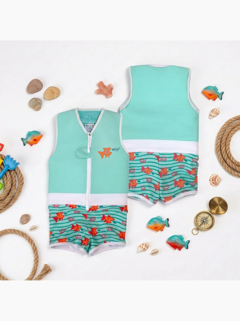 Plouf! Maillot de bain flottant Enfant - Piranha Vert - Kiabi