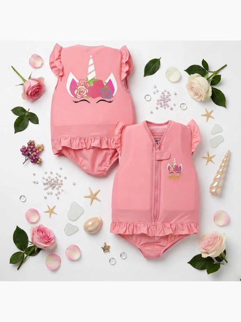 Plouf! Maillot de bain flottant Enfant - Rosy Rose pâle - Kiabi