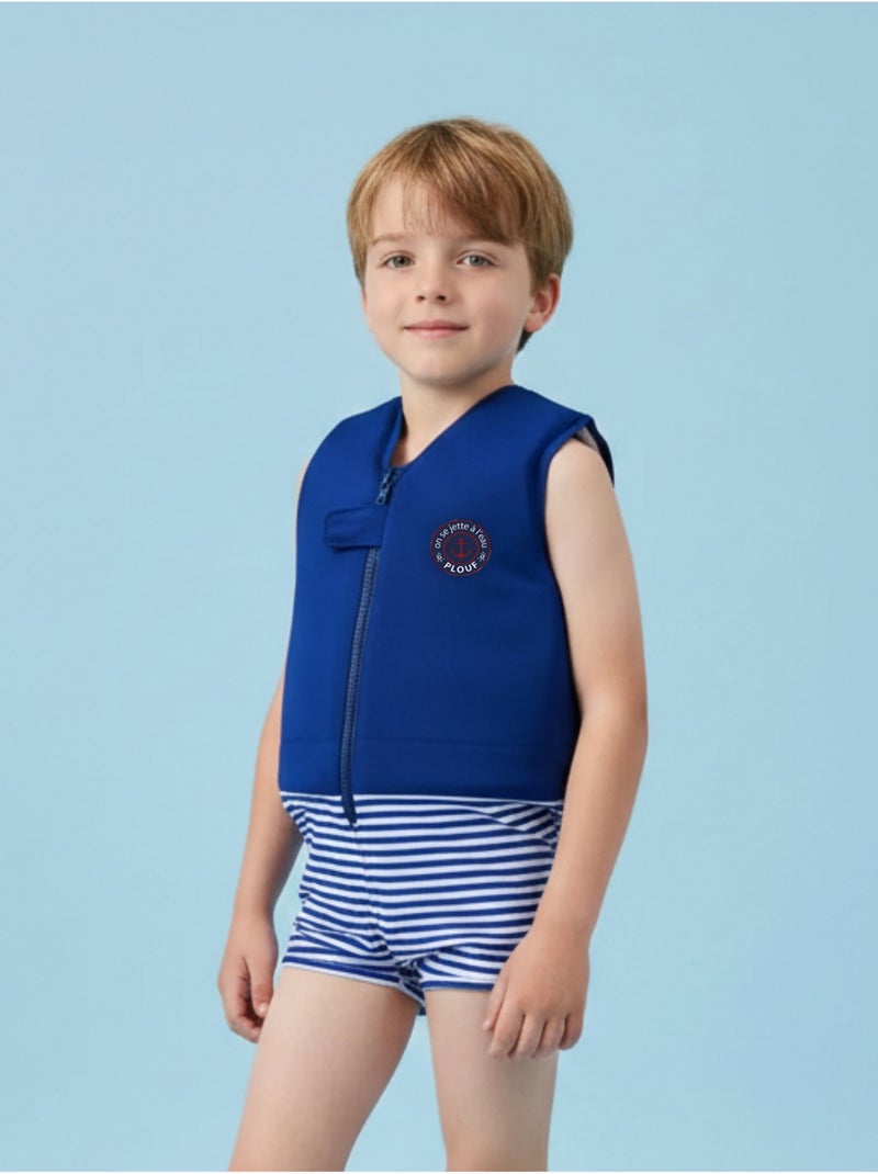 Plouf! Maillot de bain flottant Enfant - Teilo Bleu Blanc - Kiabi