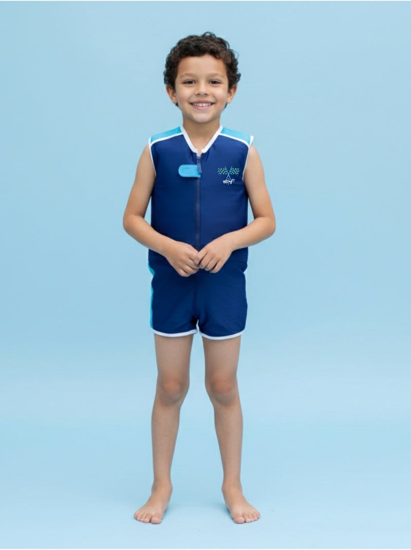 Plouf! Maillot de bain flottant Enfant - Torpille Bleu - Kiabi