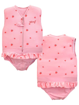 Plouf! Maillot de Bain Fraise Enfant avec Flotteurs
