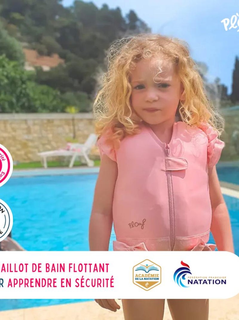 Plouf! Maillot de Bain Lily Enfant avec Flotteurs - Accessoire de Natation Fille Rose clair - Kiabi