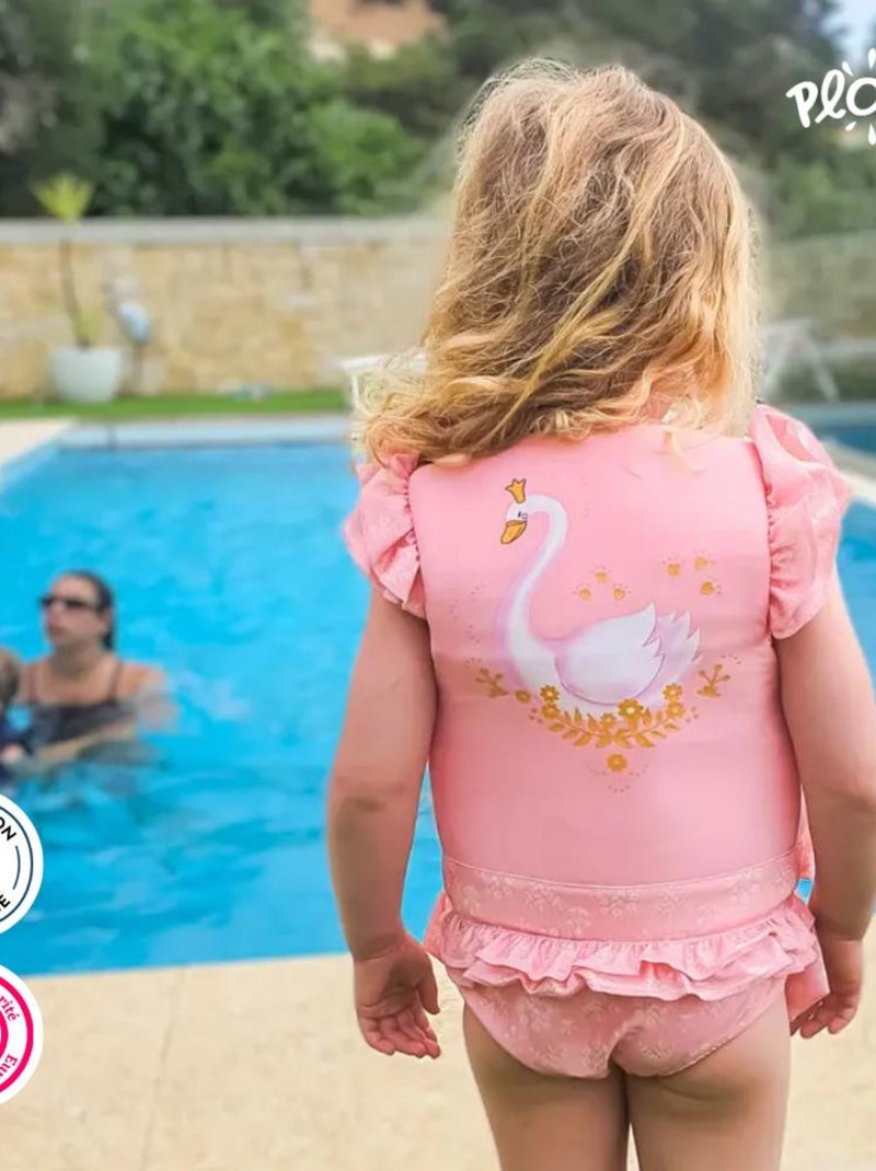 Plouf! Maillot de Bain Lily Enfant avec Flotteurs - Accessoire de Natation Fille Rose clair - Kiabi