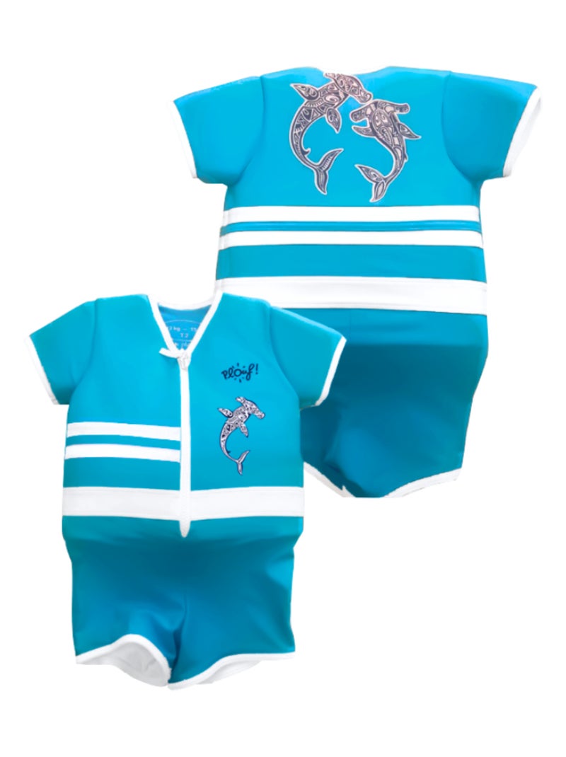 Plouf! Maillot de Bain Marteau Enfant avec Flotteurs Bleu - Kiabi