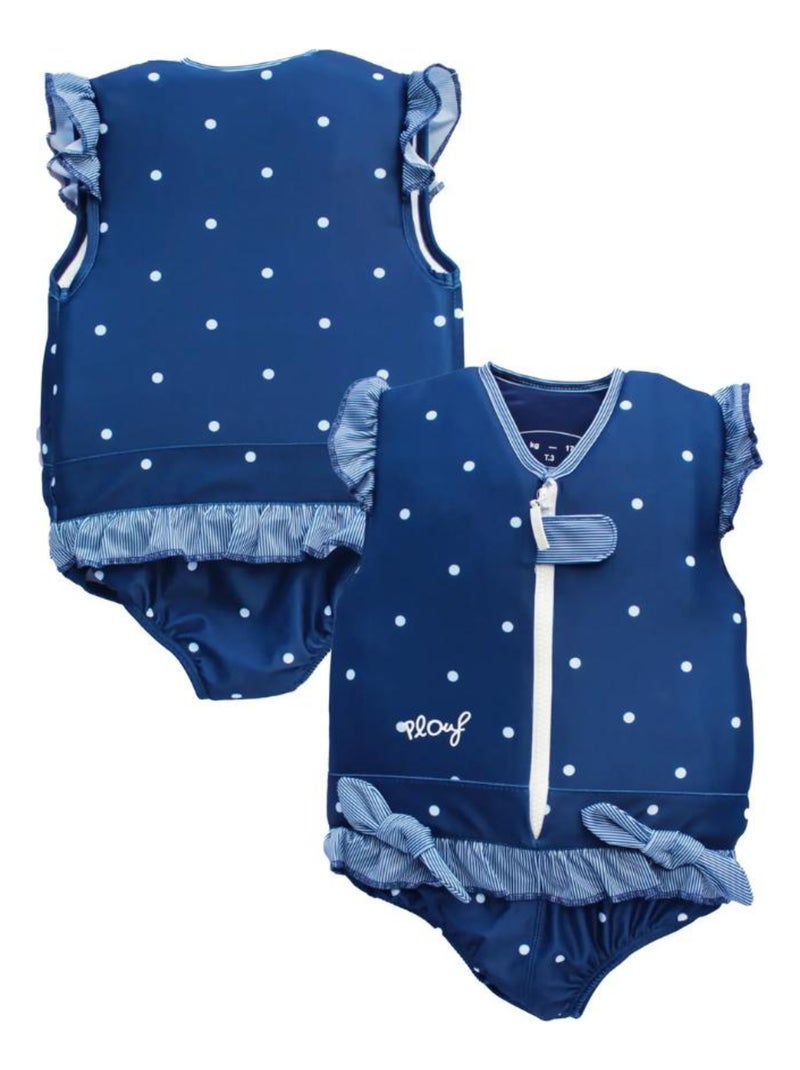 Plouf! Maillot de Bain Rita Enfant avec Flotteurs - Accessoire de Natation Fille Bleu Blanc - Kiabi