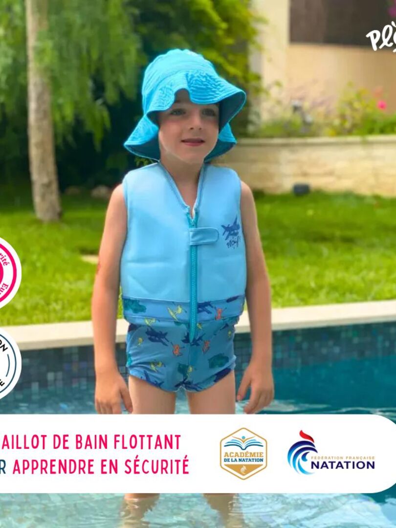 Plouf Maillot de Bain Tom Enfant avec Flotteurs Accessoire de Natation Garcon Bleu Kiabi 40.39